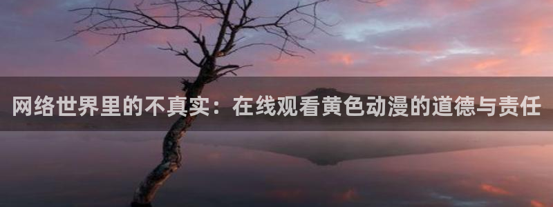 91动漫图片：网络世界里的不真实：在线观看黄色动漫的道德与责任